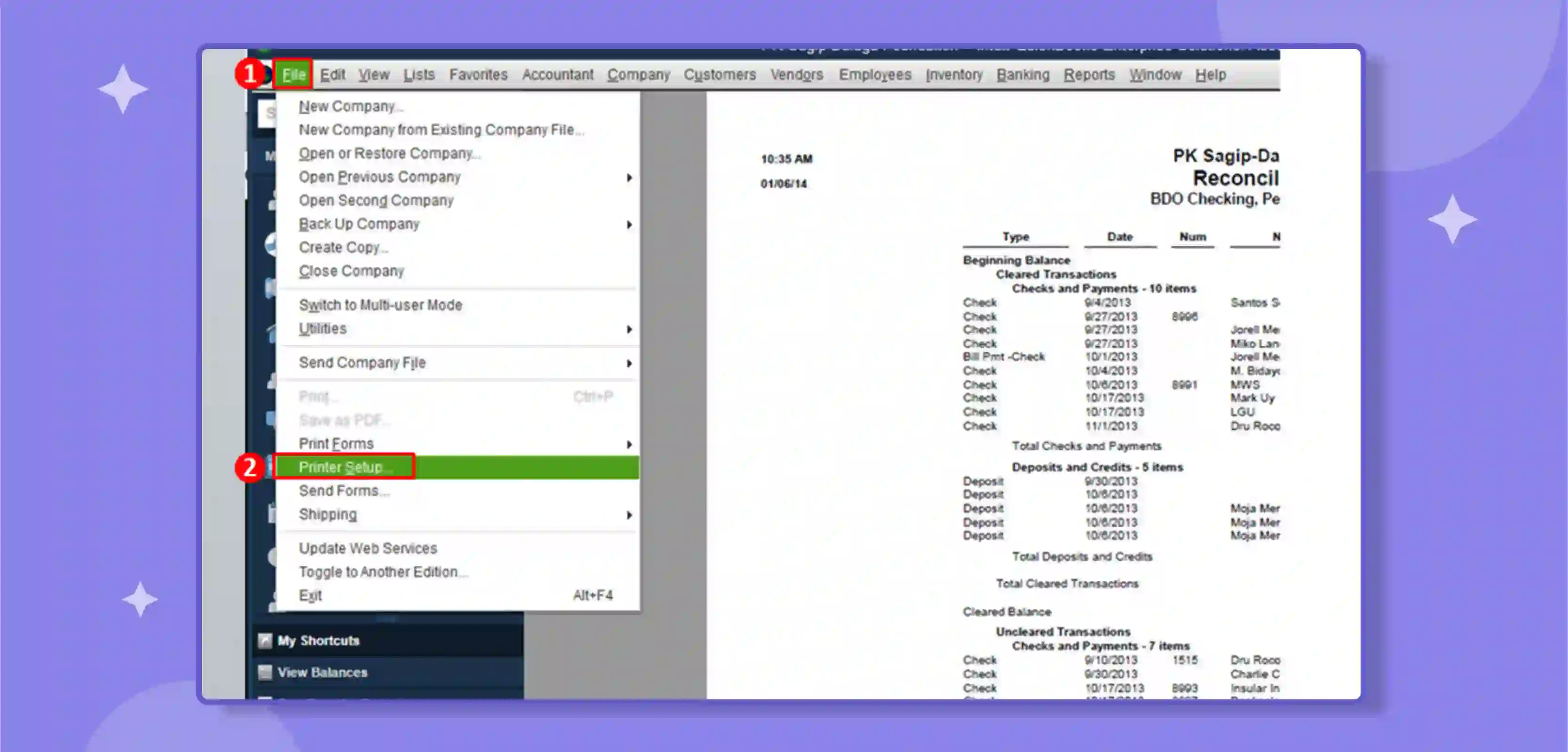 What is Quickbooks Reconciliation Report An Exte